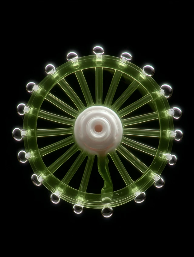 Bioluminescent Micro Mechanical Design Flat Lay