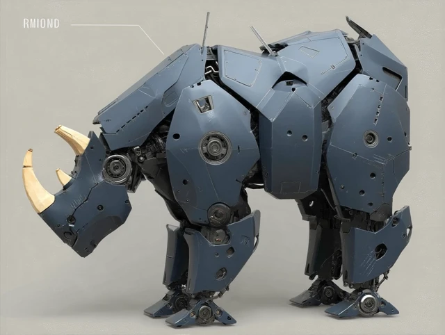 Mecha Rhino - Futuristic Robot Animal