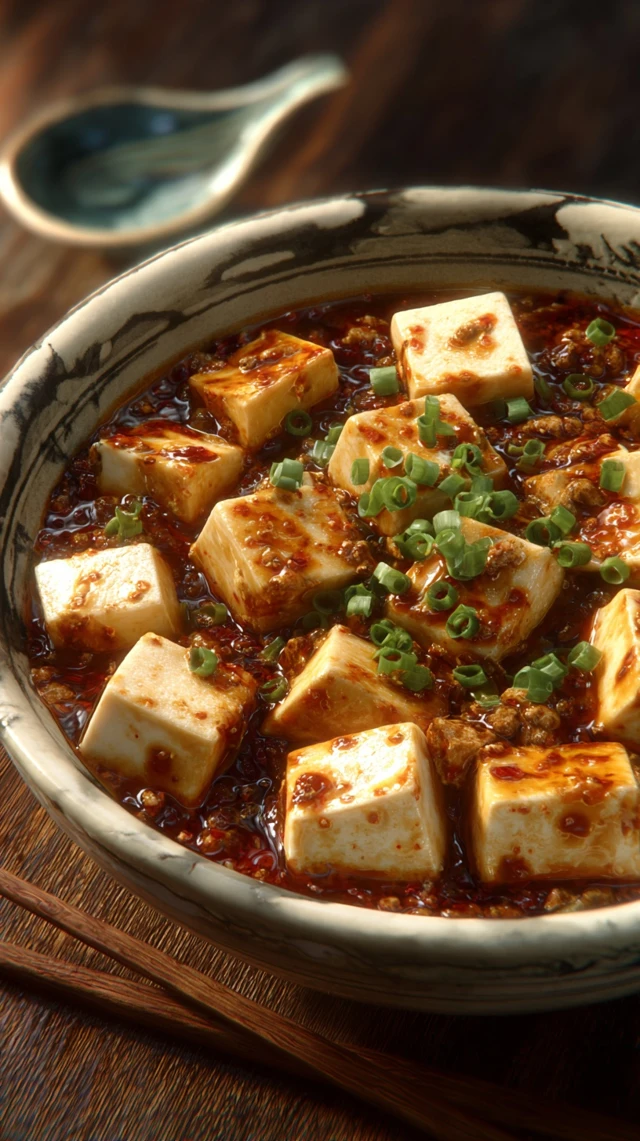 Delicious Mapo Tofu Dish High Resolution Photo