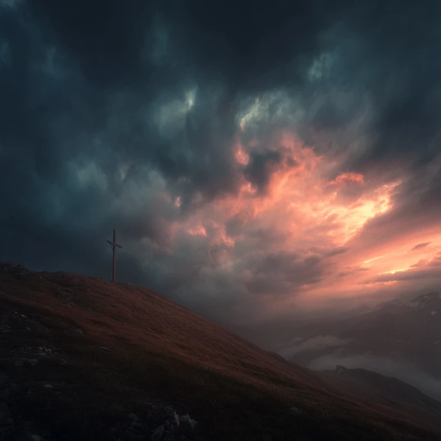 Bergkreuz Sundown Moody Colors and Soft Lightning