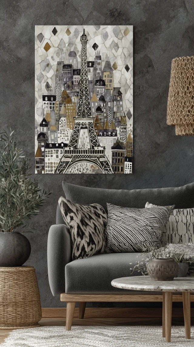 City Paradise Wall Art for Cozy Living Room