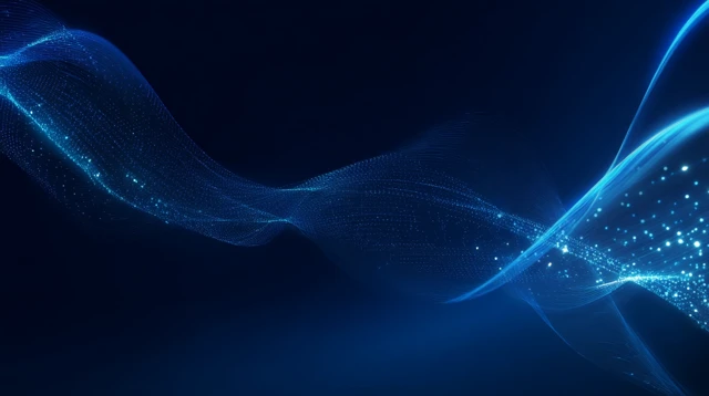 Abstract Blue Tech Background Futuristic Waves