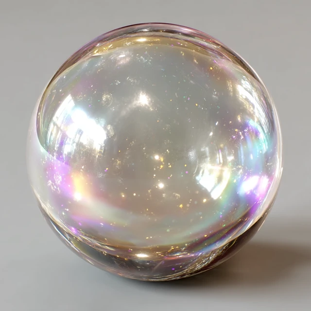 Mystical Silver Crystal Ball Enchanted Aura Fantasy Art