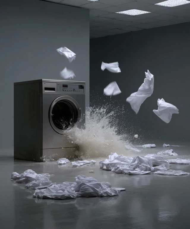 Washing Machine Explosion Fashion Photography