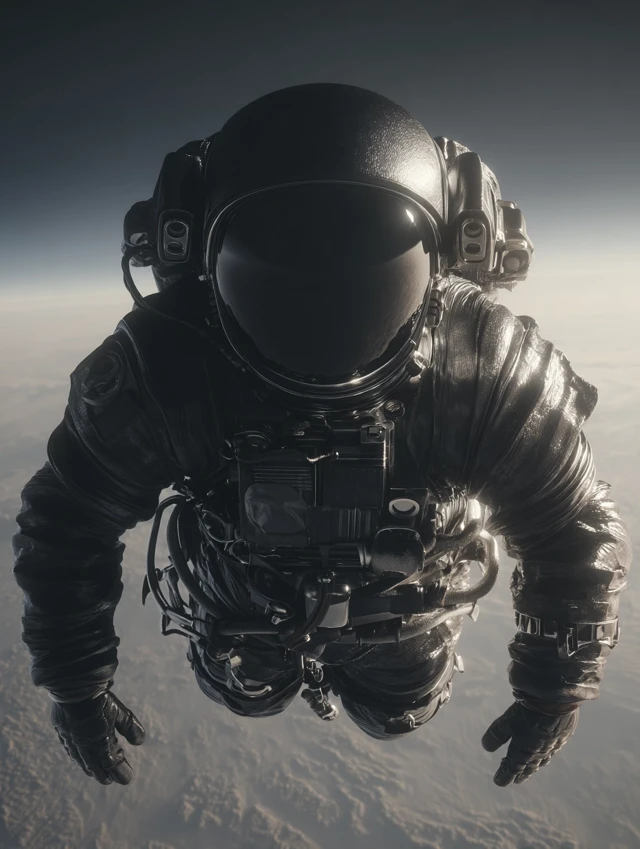 Astronaut in Space: Surreal and Unsettling