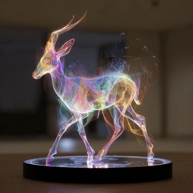 Cybernetic Insect Hologram Futuristic Art