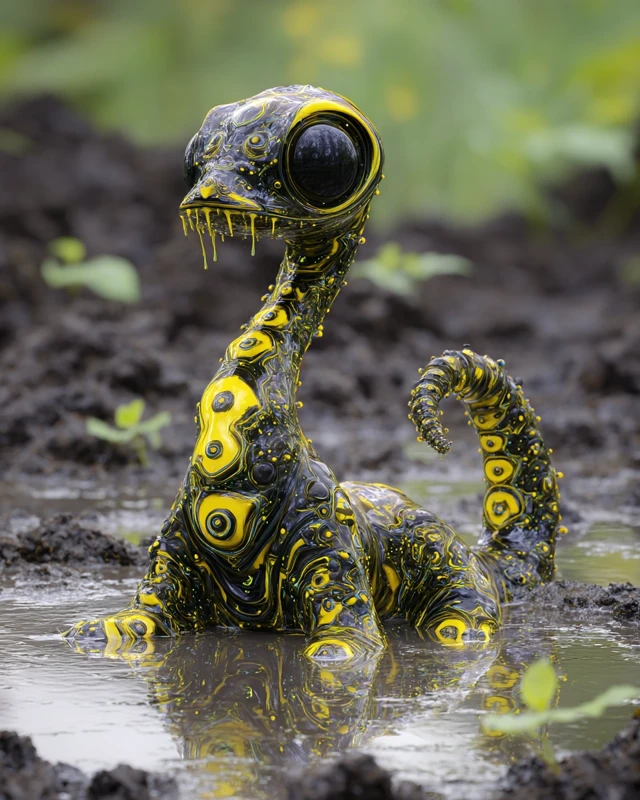 DMT Swamp Monster Emerging From Sludge