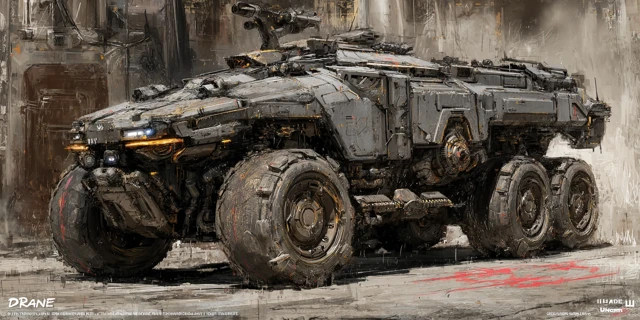 Halo Inspired Drone Military Vehicle Concept Art