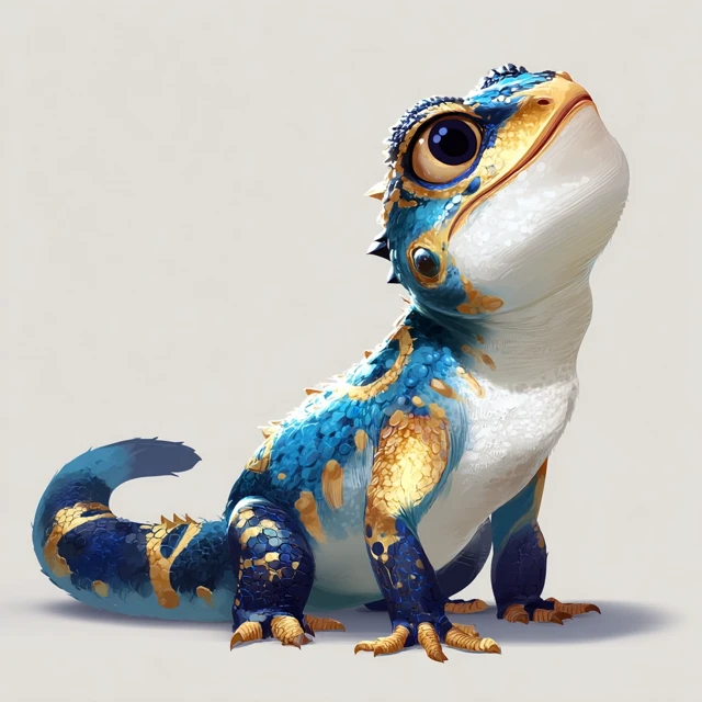 Cartoon Lizard Heroic Fantasy Art