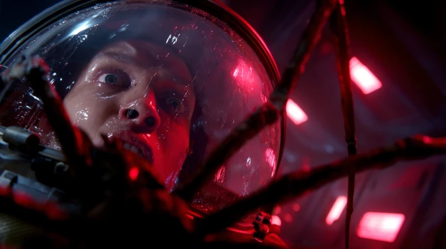 Alien Horror Astronaut Helmet Closeup