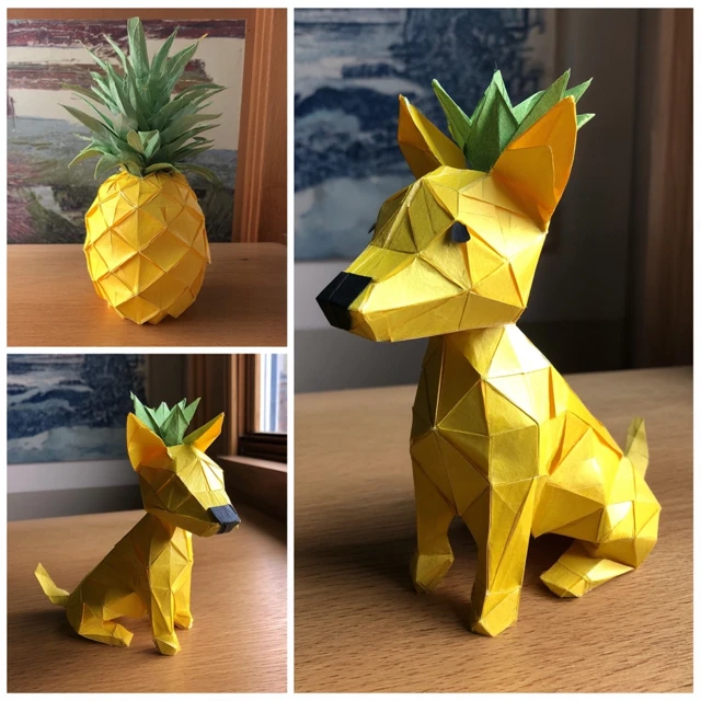 Paper Art Pineapple Puppy Origami