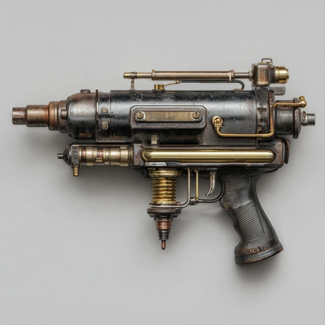Fictional Industrial Submachine Gun Barrel Design