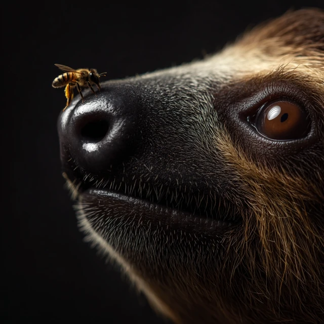 Bee on a Sloth Nose