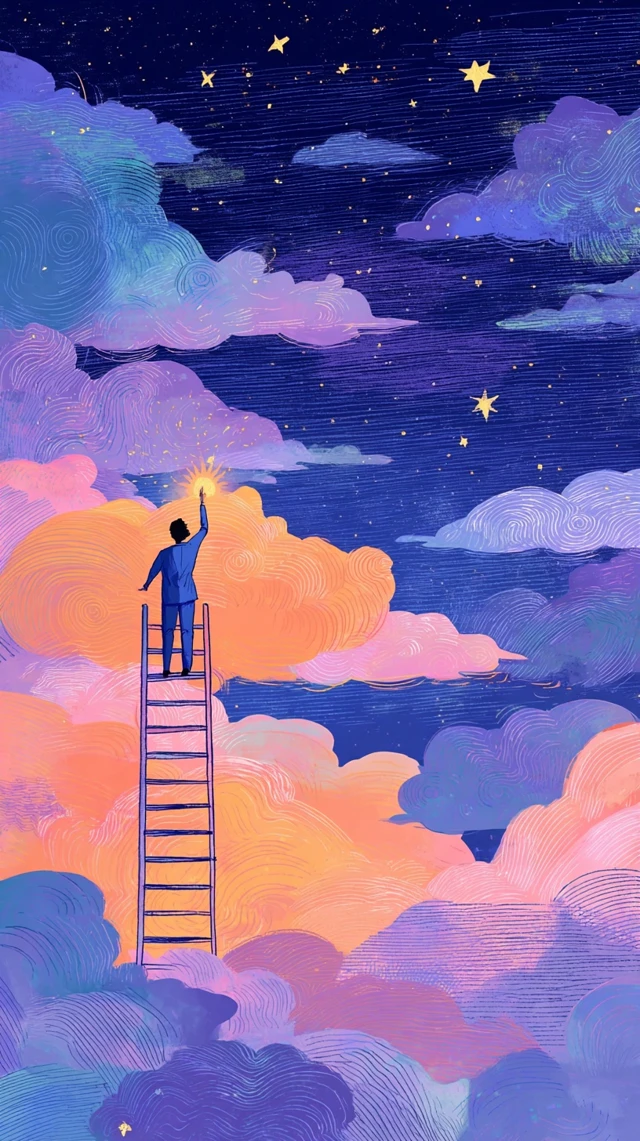 Reaching for the Stars Dream Illustration