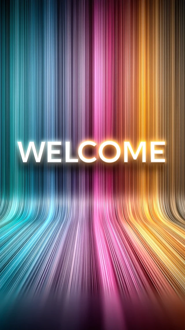 Welcome Neon Light Background for Events