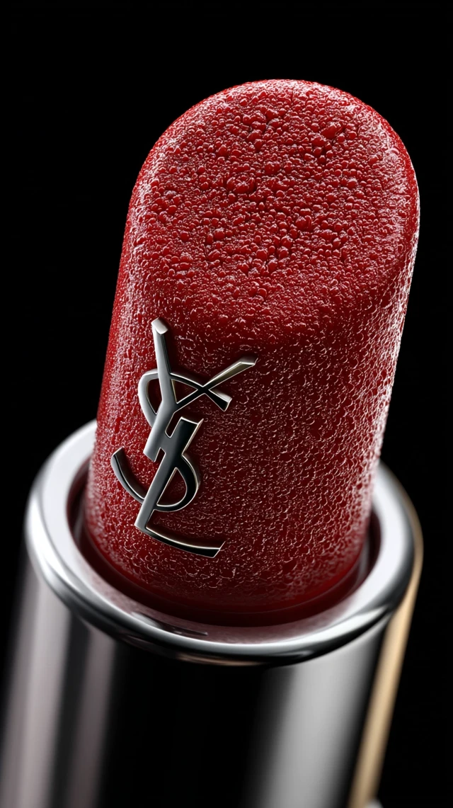 YSL Lipstick Frosted Red Luxury Beauty Product