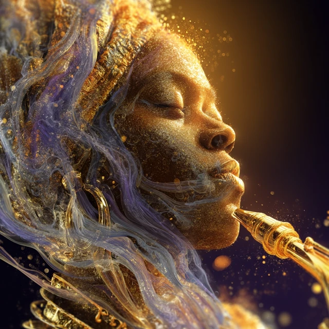 Afrofuturist Dreamscape Jazz Fusion Art