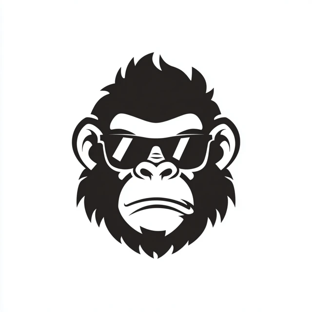 Cool Monkey Logo Vector Design