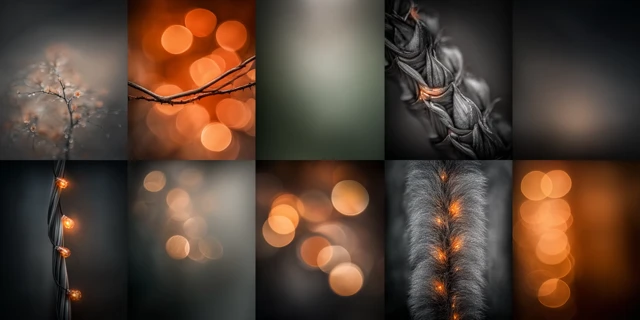 Warm Bokeh Moodboard Flowers and Nature Photography