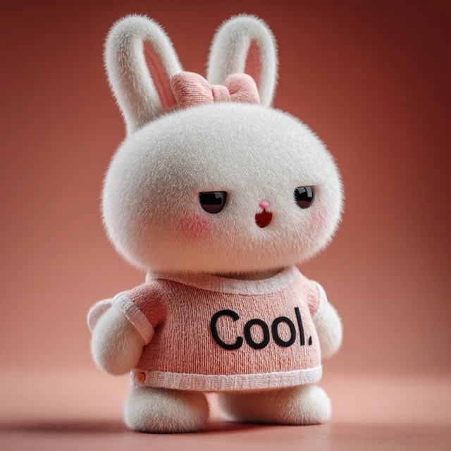 Cute Rabbit in Pink with Cool Outfit 3D Render