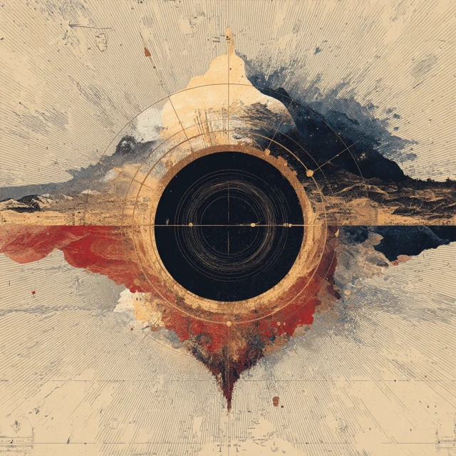 Abstract Eye Painting Over Landscape