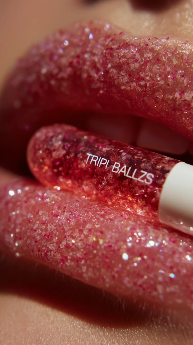 Glossy Lips and a Pill Product Photography