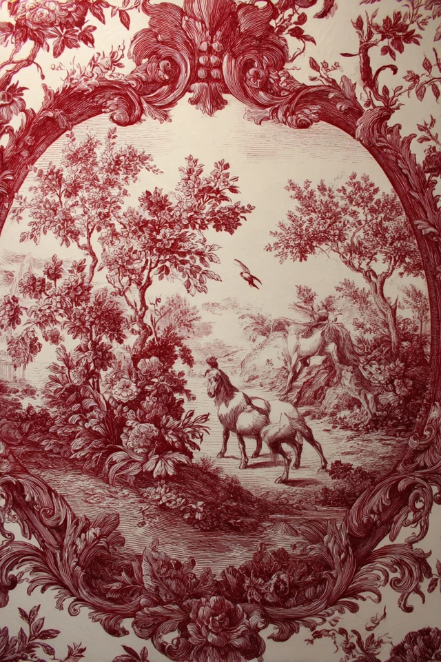 Toile de Jouy Elegant Scene Artwork