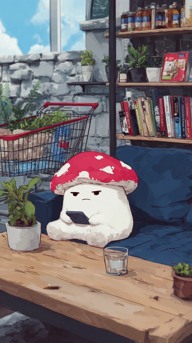 Sassy Mushroom Illustration Urban Apartment