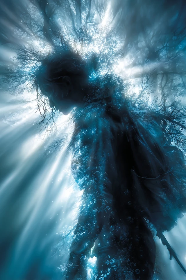 Dark Fantasy Adventurer in the Fog