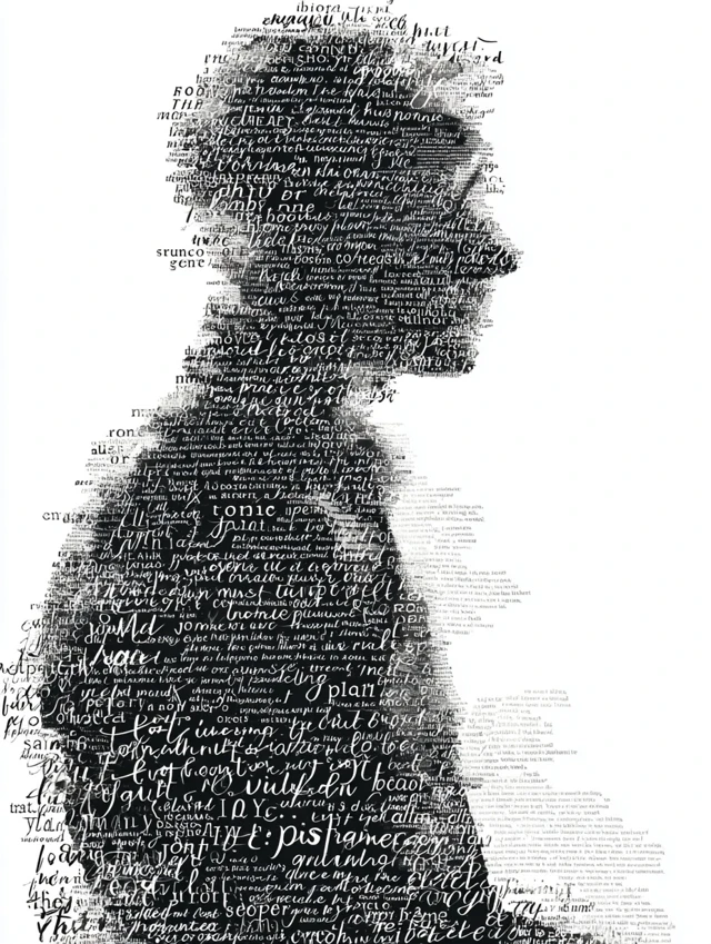 Human Silhouette Handwritten Quotes Art