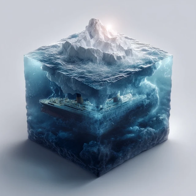 Underwater World Iceberg Titanic Cube 3D