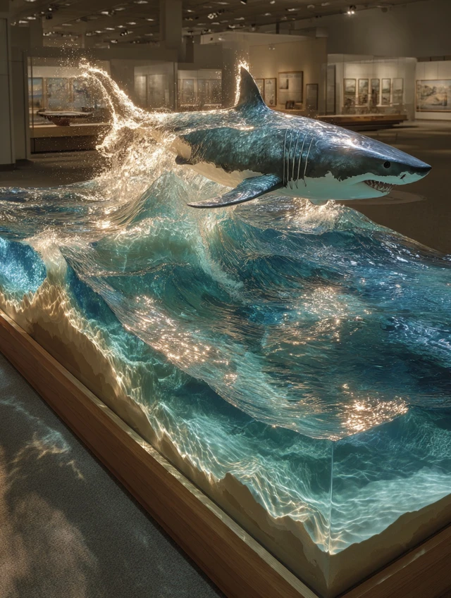 Great White Shark 3D Sand Table Model