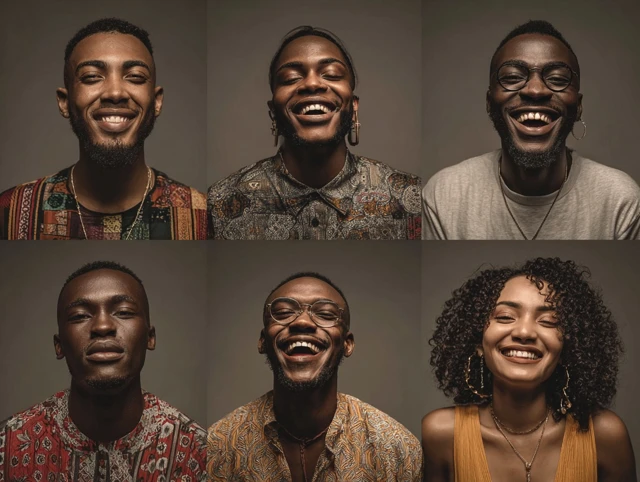 Nigerian Men and Women Expressing Emotions