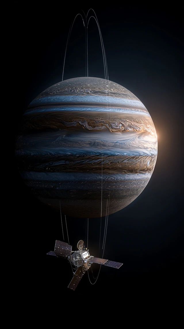 NASAs Satellite Approaching Jupiter Orbit