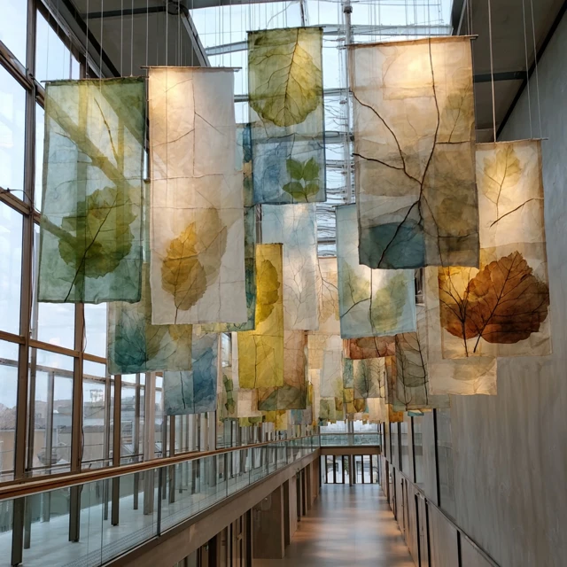 Floating Forest Canopy Textile Installation Art