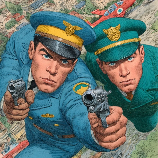 Johnny Law Sky Ranger Classic Comic Art