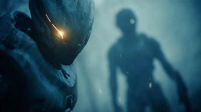 SciFi War Cinematic Still Humans vs Aliens