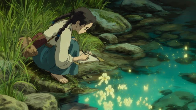 Xiaokui Drawing by the Creek Studio Ghibli Style