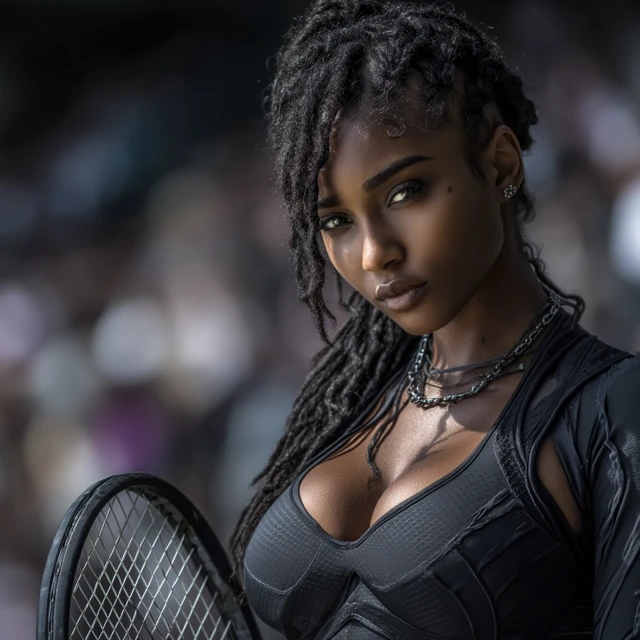 Black Tennis Player 18 Years Old Portrait