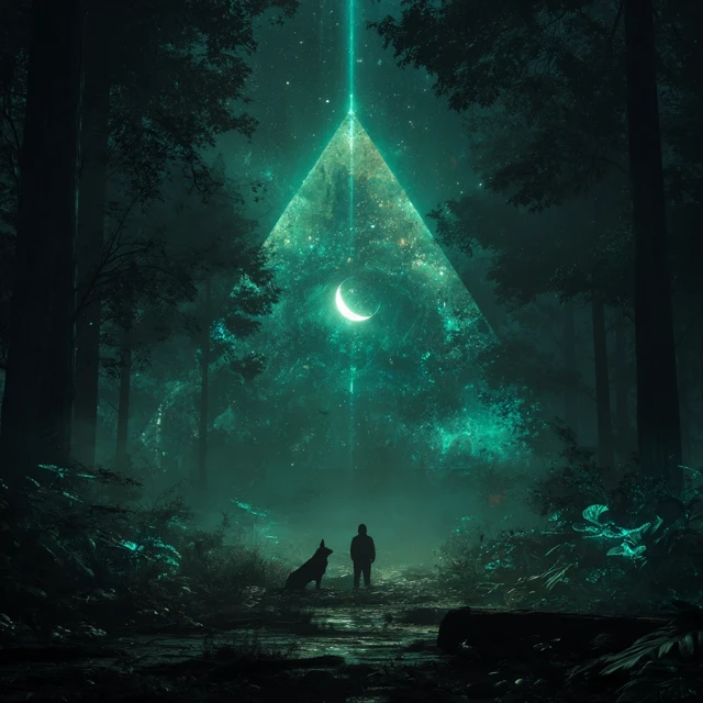 Mystical Forest Night Scene