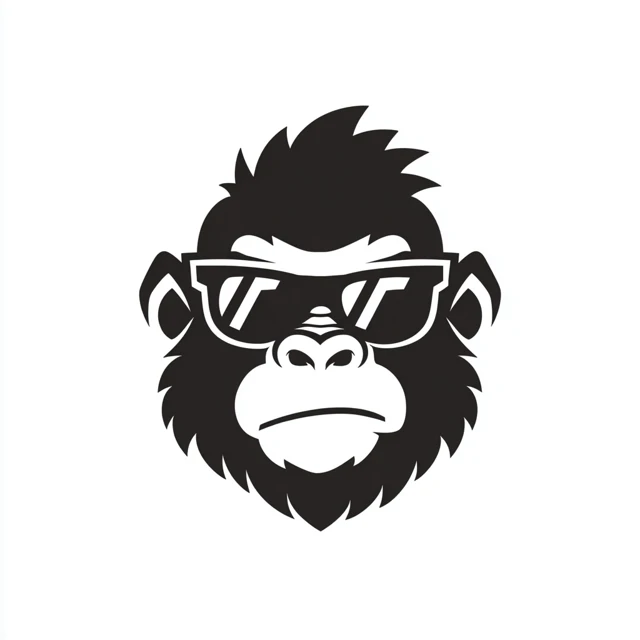 Cool Monkey Logo Vector Design