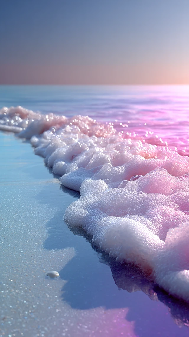 Bisexual Pride Waves Dreamy Pastel Beach