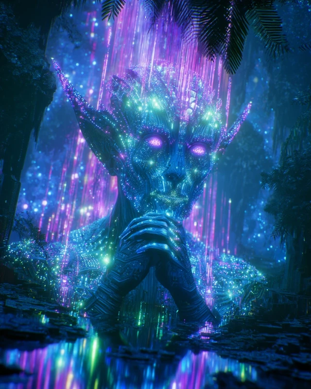 Machine Elf Deity Psychedelic Visuals