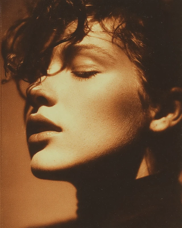 Vintage Portrait of a Face in Silhouette