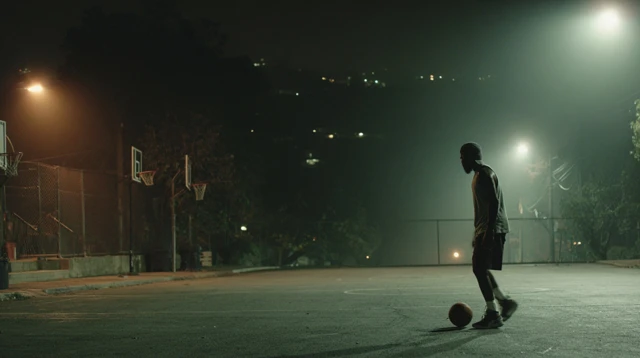 Basketball Player Night Shot Ultra Realistic