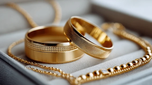 Gold Wedding Rings Bridal Jewelry for Her