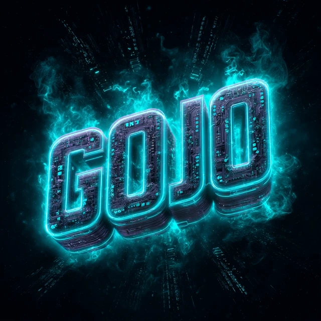 GOJO Cyberpunk Typography Artwork