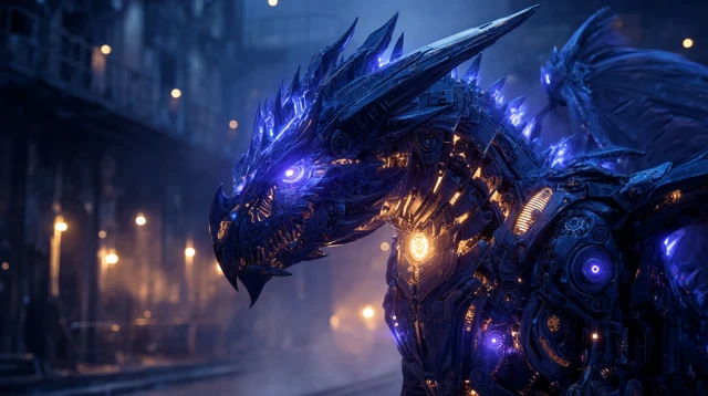 Mechanical Dragon Fantasy Art