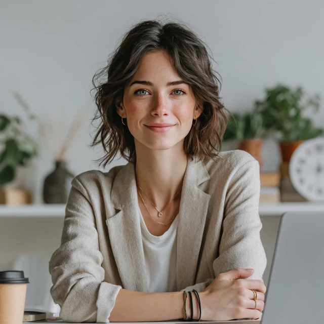 Confident Recruiter Portrait Modern Office Setting