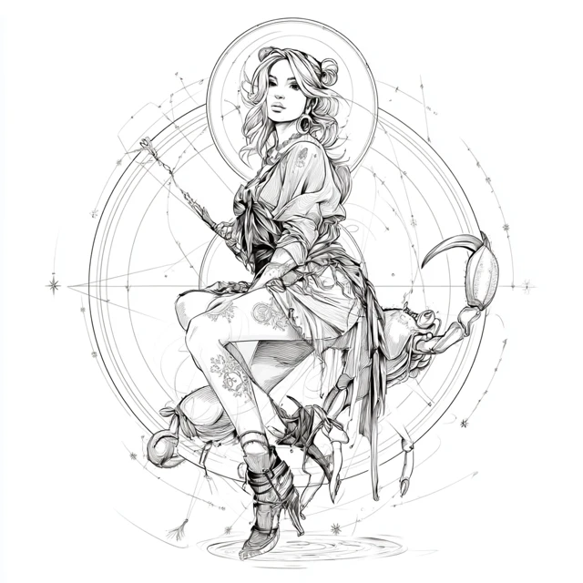 Cancer Zodiac Tattoo Design Bohemian Goddess